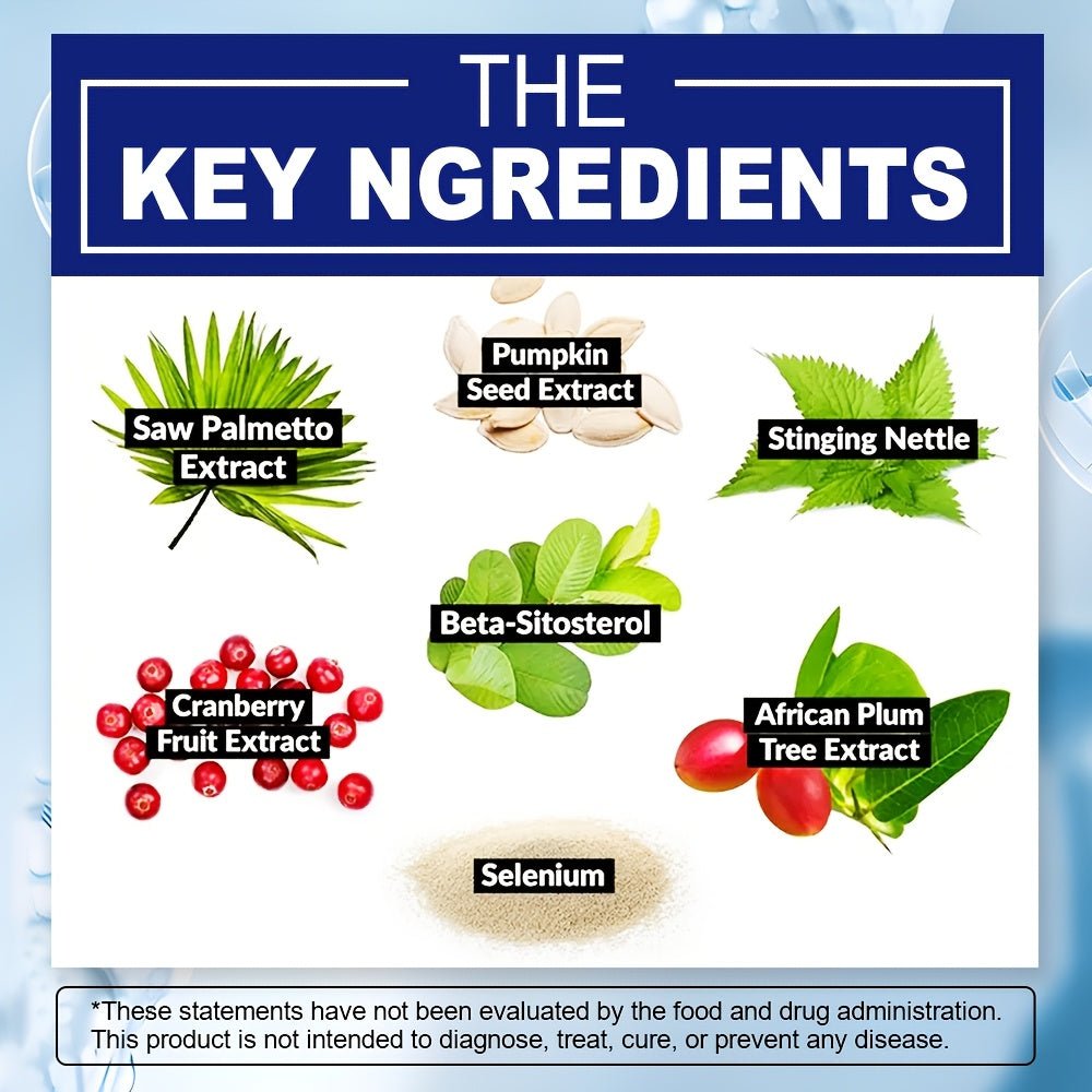 Saw Palmetto Supplement for Men: Prostate & Urinary Health, Energy Boost, Heart & Immune Support - Wize-Z