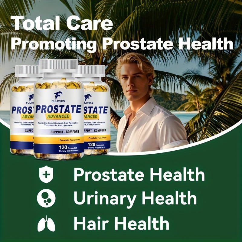 Saw Palmetto Supplement for Men: Prostate & Urinary Health, Energy Boost, Heart & Immune Support - Wize-Z