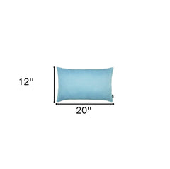 Set Of Two 12" X 20" Sky Blue Polyester Zippered Pillow Cover - Wize - Z