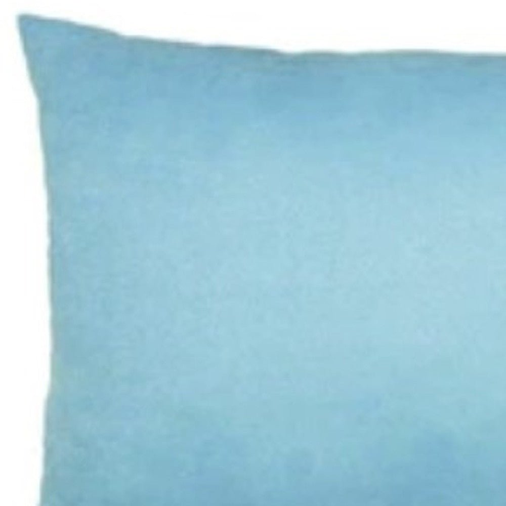 Set Of Two 12" X 20" Sky Blue Polyester Zippered Pillow Cover - Wize - Z