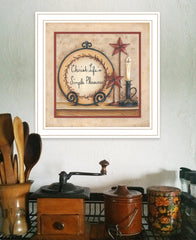 Simple Pleasures 4 White Framed Print Wall Art - Wize - Z