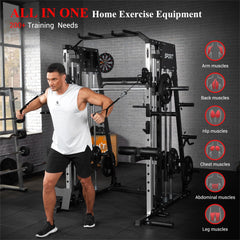 Smith Machine for Home Gym, Multifunctional Strength Training Power Cage - Wize - Z