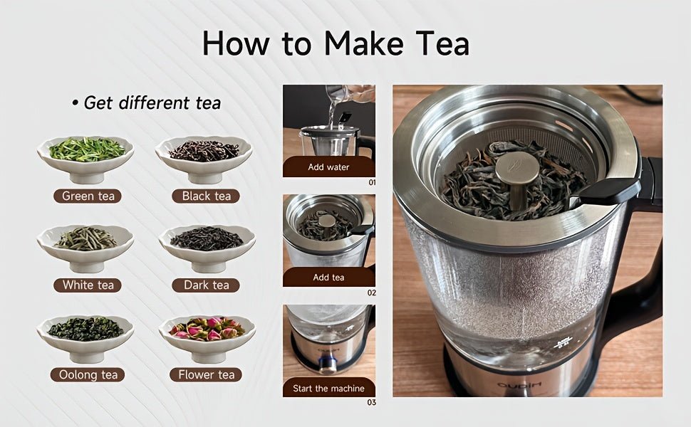 Spray Method Drip Coffee Maker, 1.2L, 600W, BPA-Free, Glass Stainless Steel Tea Kettle - Wize-Z