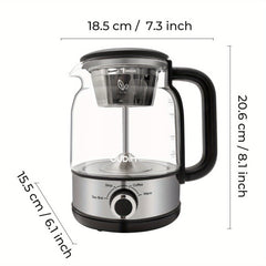 Spray Method Drip Coffee Maker, 1.2L, 600W, BPA-Free, Glass Stainless Steel Tea Kettle - Wize-Z