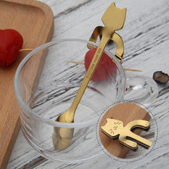 STAINLESS STEEL CAT TEASPOONS - Wize - Z