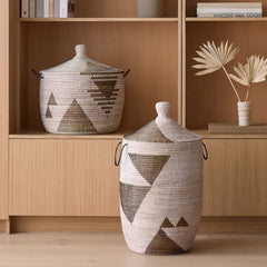 Storage Basket Graphic Print Black and White - Large - Wize - Z