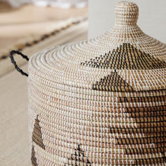 Storage Basket Graphic Print Black and White - Large - Wize - Z