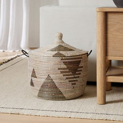 Storage Basket Graphic Print Black and White - Large - Wize - Z