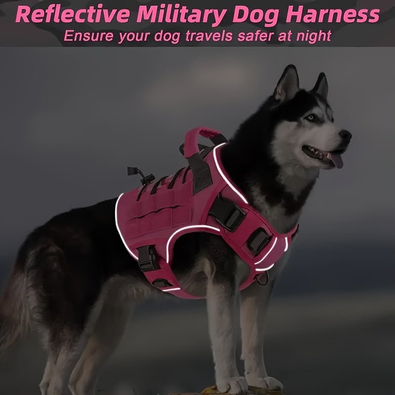 Tactical Dog Harness Durable Polyester Adjustable - Wize - Z