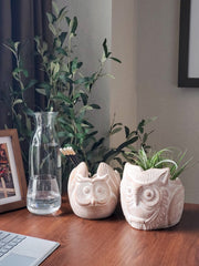 Terracotta Pot - Horned Owl - Wize - Z