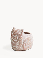 Terracotta Pot - Horned Owl - Wize - Z