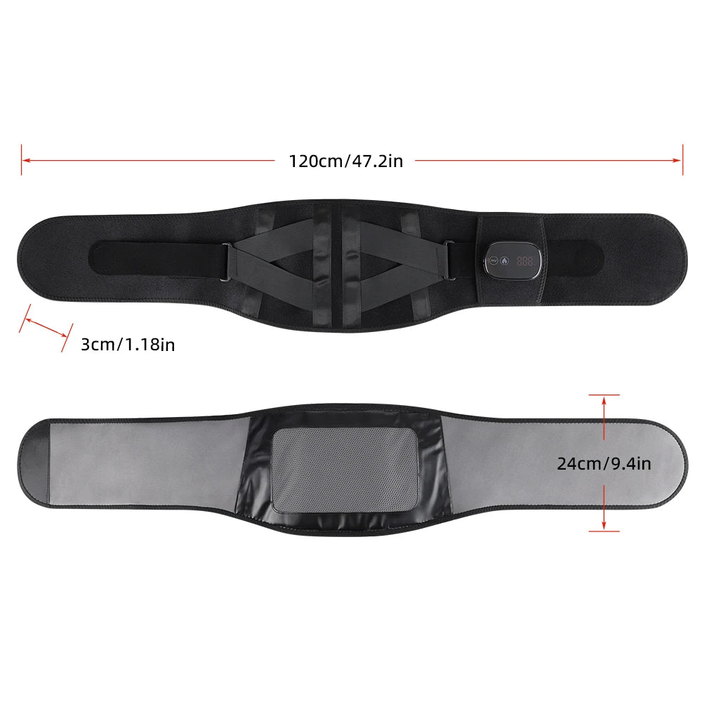 Therapeutic Waist Support Belt with Hot Compress and Vibration Massage - Wize-Z