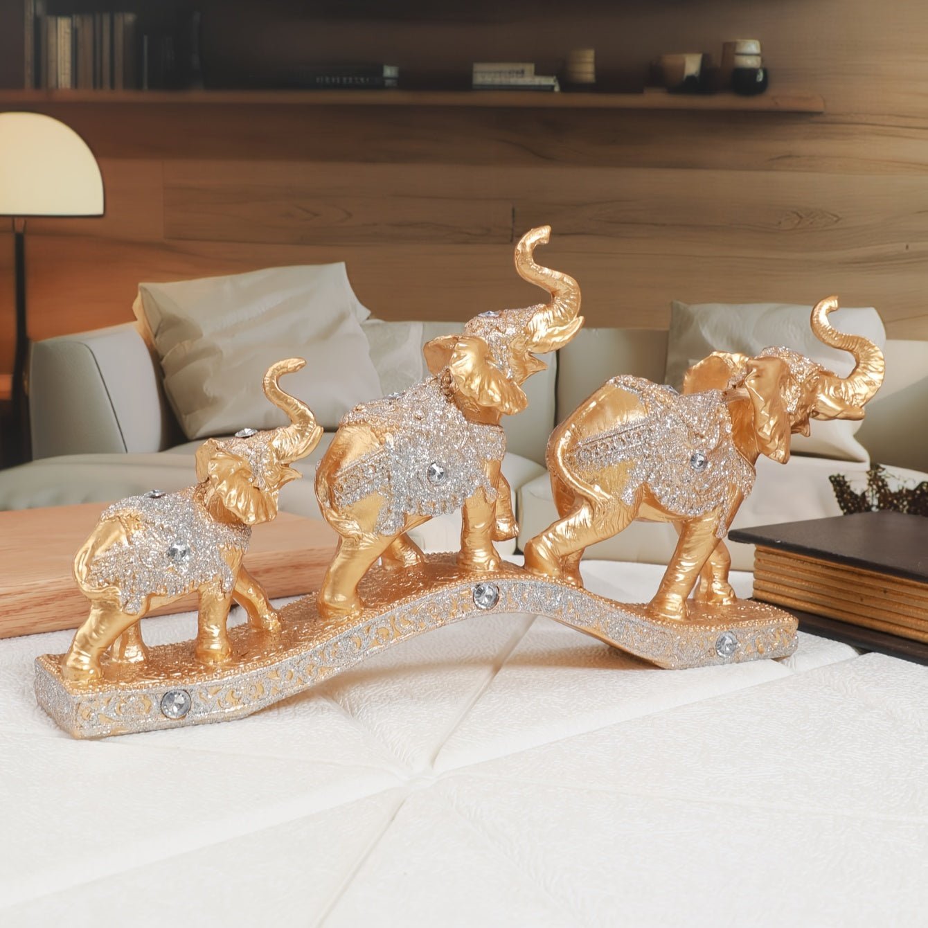 Three European - style Lucky Elephants Decorations - Wize - Z
