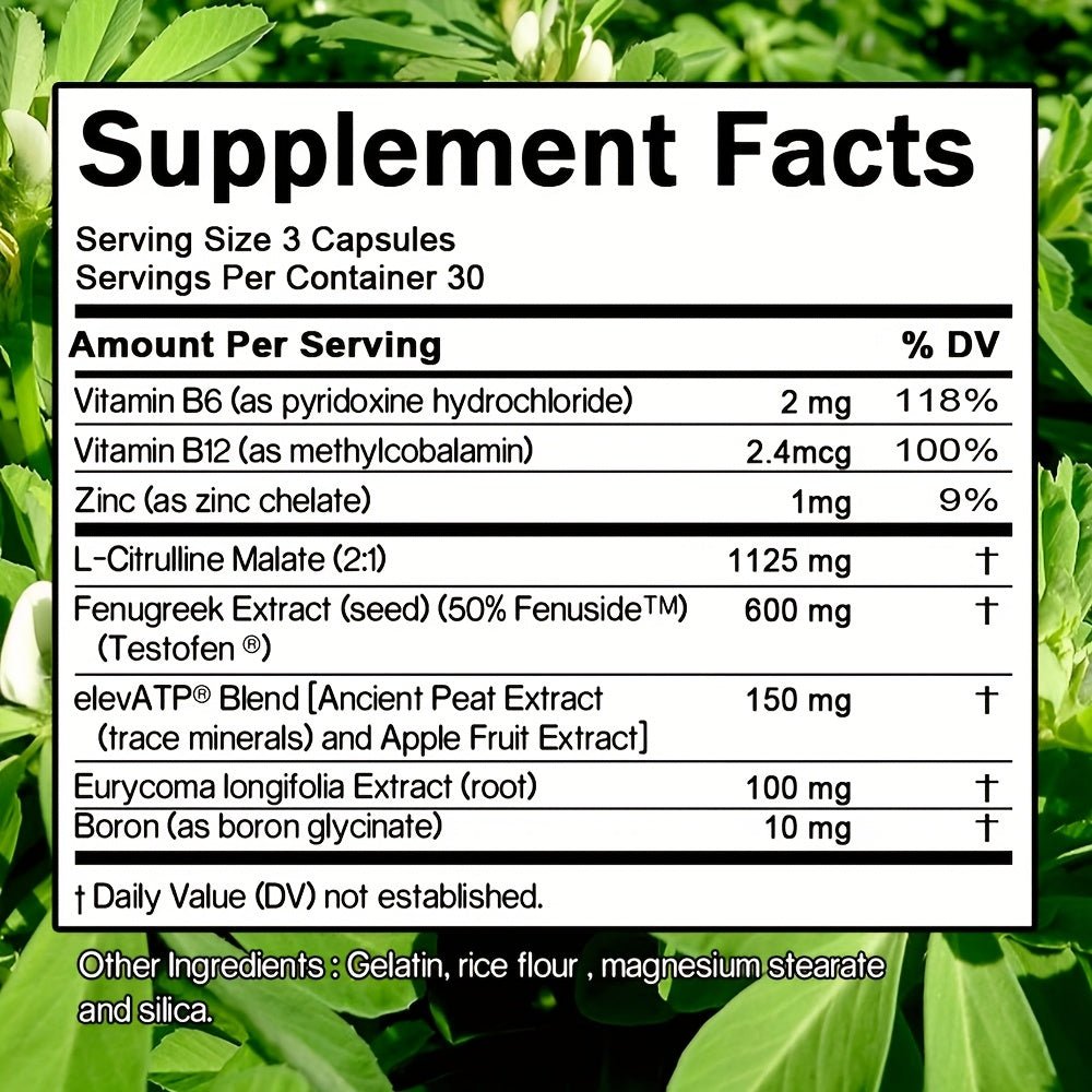 Total - T, Free And Total Testosterone Support Supplement for Men, 90 Count - Wize - Z