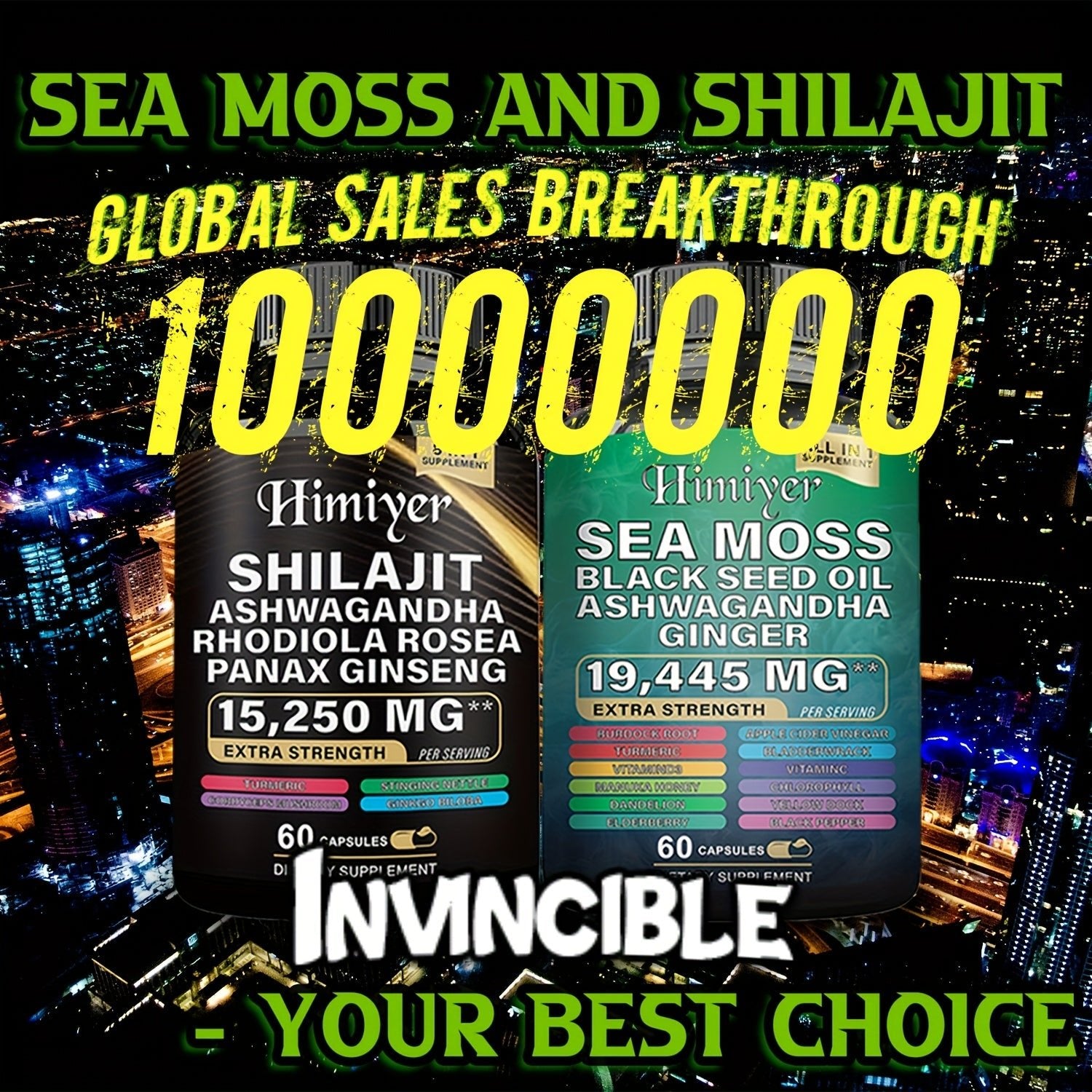 Ultimate Energy Pack: Shilajit, Seamoss & More! Boost Performance & Immunity 19,445mg+ - Wize-Z