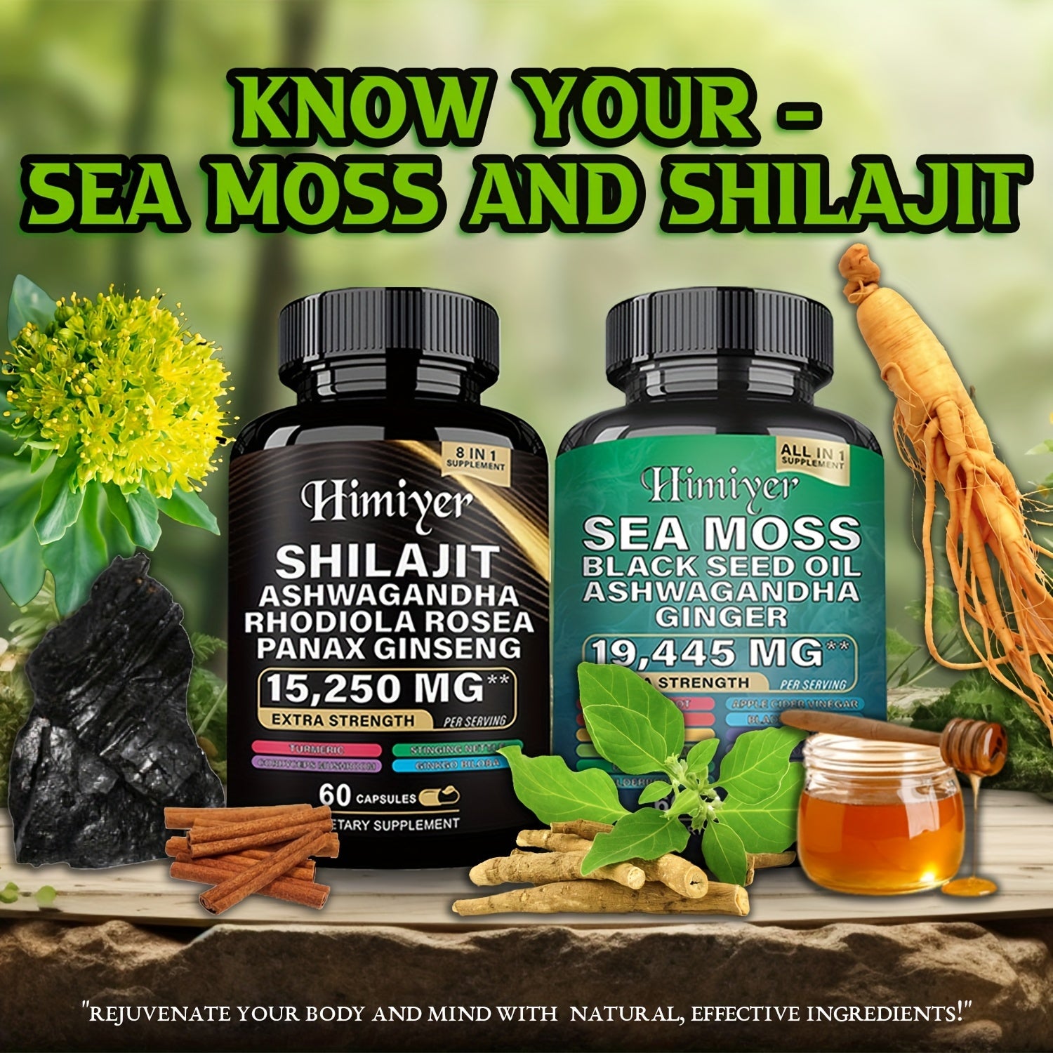 Ultimate Energy Pack: Shilajit, Seamoss & More! Boost Performance & Immunity 19,445mg+ - Wize-Z