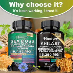 Ultimate Energy Pack: Shilajit, Seamoss & More! Boost Performance & Immunity 19,445mg+ - Wize-Z