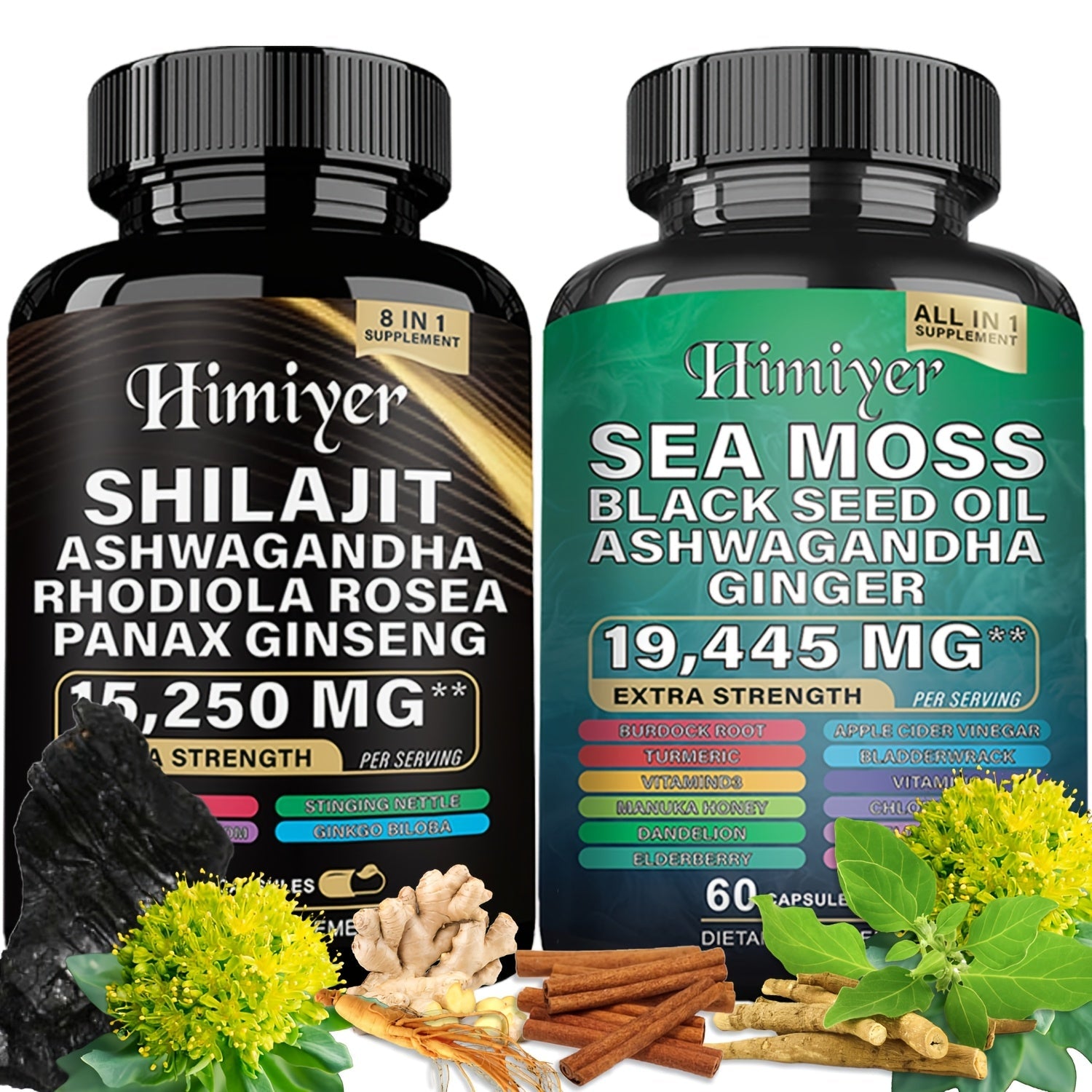 Ultimate Energy Pack: Shilajit, Seamoss & More! Boost Performance & Immunity 19,445mg+ - Wize-Z