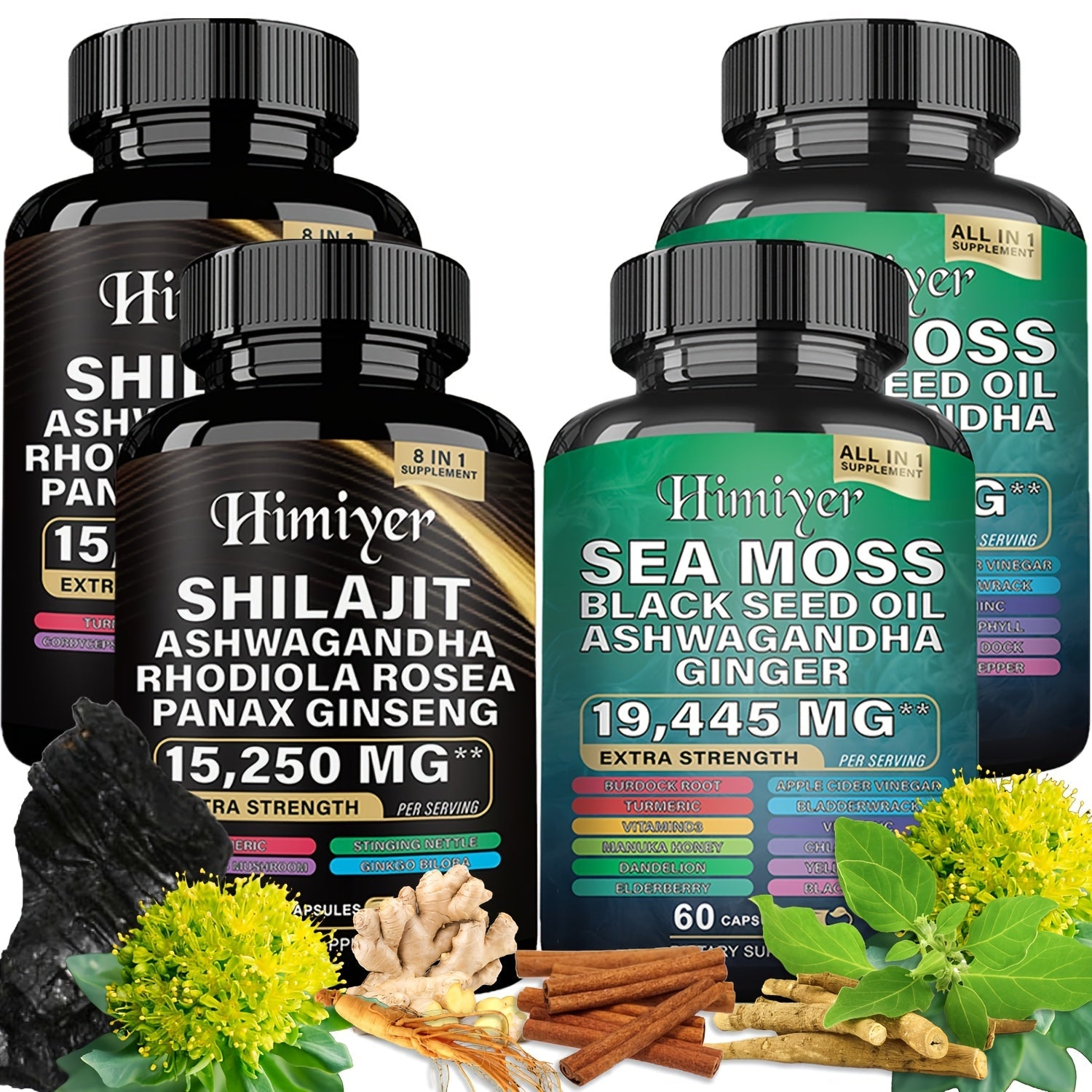Ultimate Energy Pack: Shilajit, Seamoss & More! Boost Performance & Immunity 19,445mg+ - Wize-Z