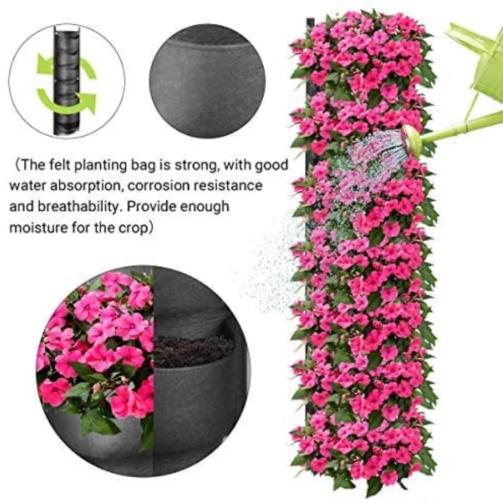 Vertical Hanging Garden Flower Pots - Wize - Z