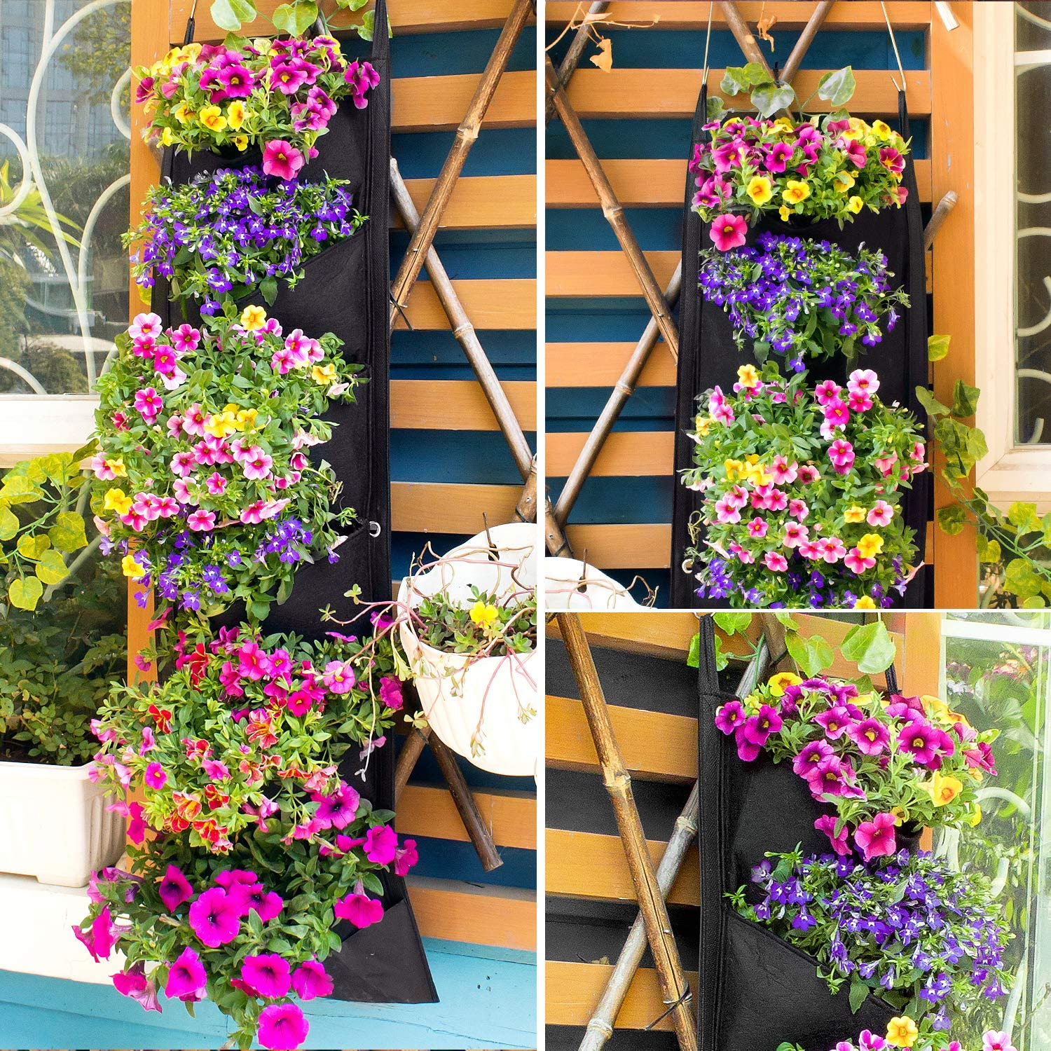 Vertical Hanging Garden Flower Pots - Wize - Z