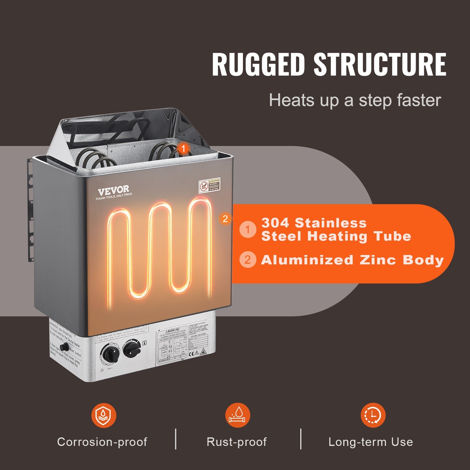 VEVOR Sauna Heater, 3KW 220V Electric Sauna Stove, Steam Bath Sauna Heater - Wize - Z