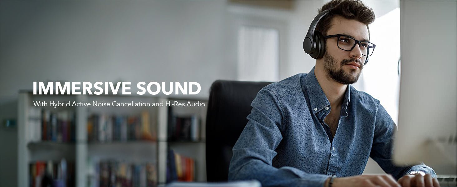 Wireless Hybrid Active Noise Cancelling Headphones - Wize - Z