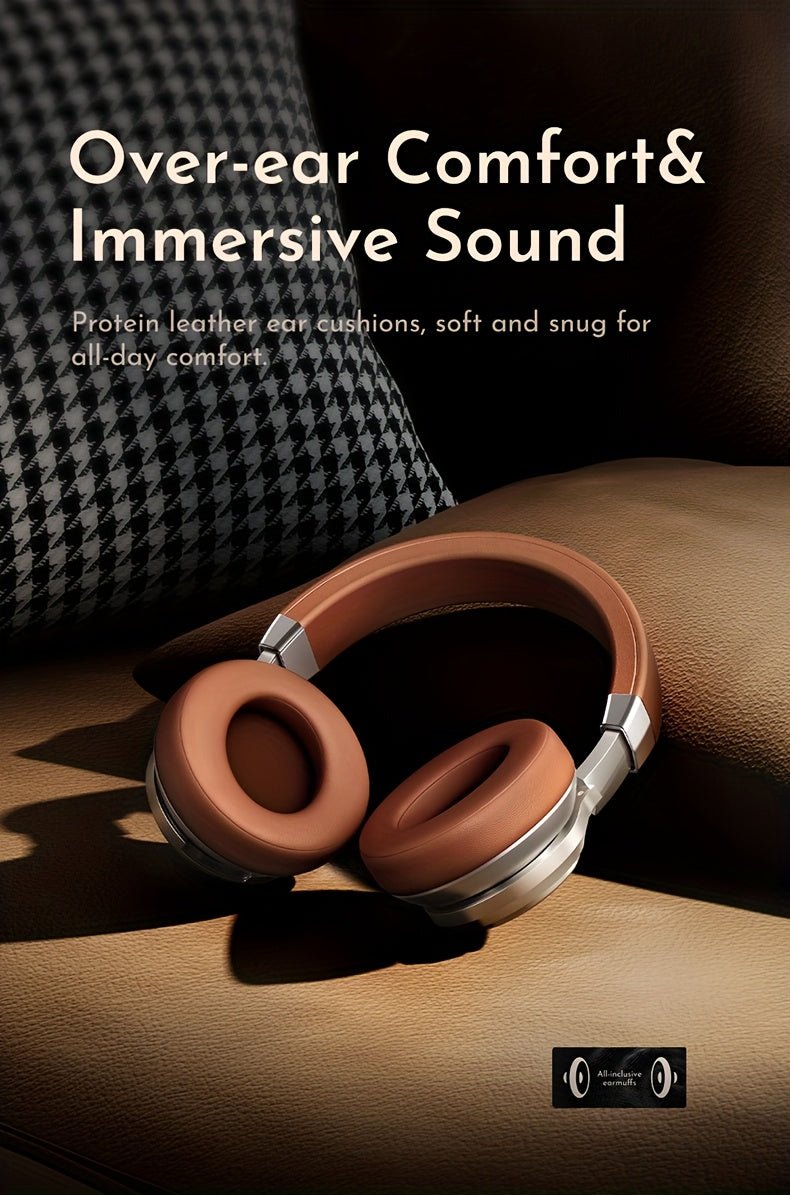 Wireless Over - Ear Headphones, HiFi Stereo, Deep Bass, Foldable Design, 30 - Hour Battery, Built - in Mic. Lightweight - Wize - Z