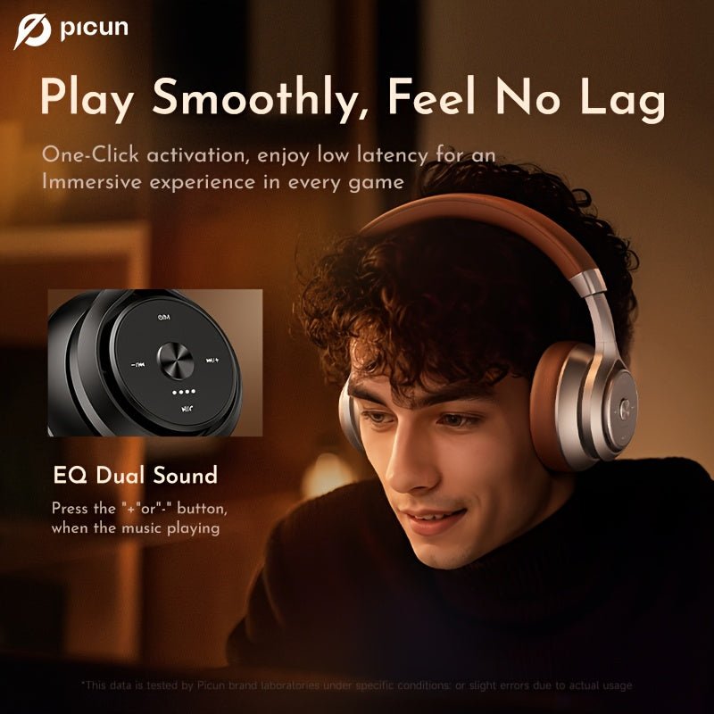 Wireless Over - Ear Headphones, HiFi Stereo, Deep Bass, Foldable Design, 30 - Hour Battery, Built - in Mic. Lightweight - Wize - Z