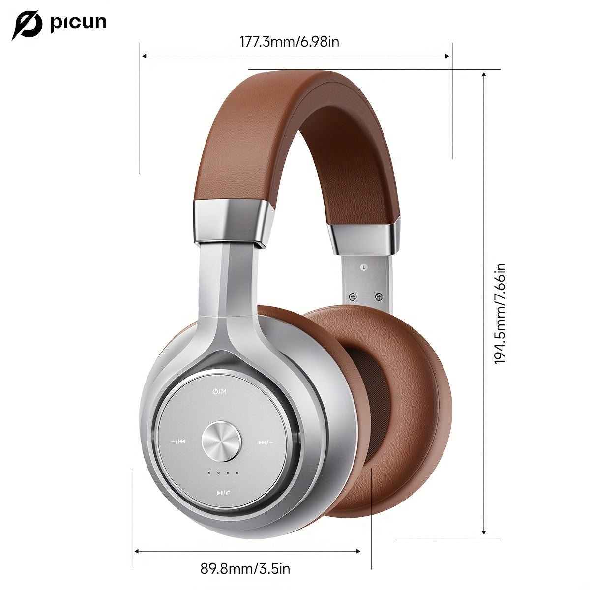 Wireless Over - Ear Headphones, HiFi Stereo, Deep Bass, Foldable Design, 30 - Hour Battery, Built - in Mic. Lightweight - Wize - Z