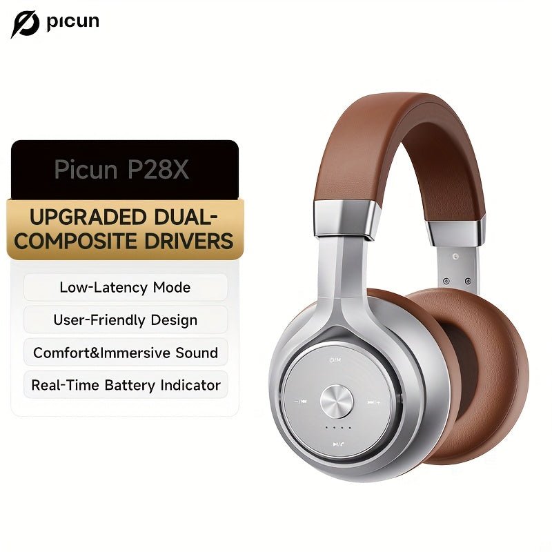 Wireless Over - Ear Headphones, HiFi Stereo, Deep Bass, Foldable Design, 30 - Hour Battery, Built - in Mic. Lightweight - Wize - Z